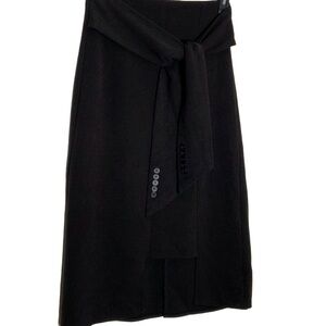 Un-collections black pencil skirt with back split. Vintage.